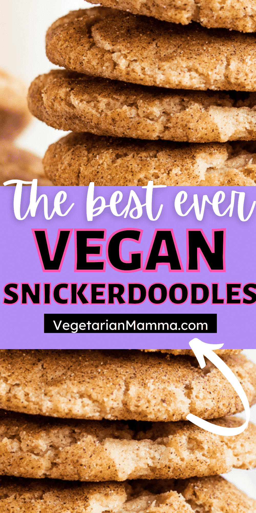 Vegan Snickerdoodle Cookies are so chewy and soft, you'll never believe they're gluten-free! Rolled in homemade cinnamon sugar, they're the perfect simple cookie recipe. #veganbaking #glutenfreecookies