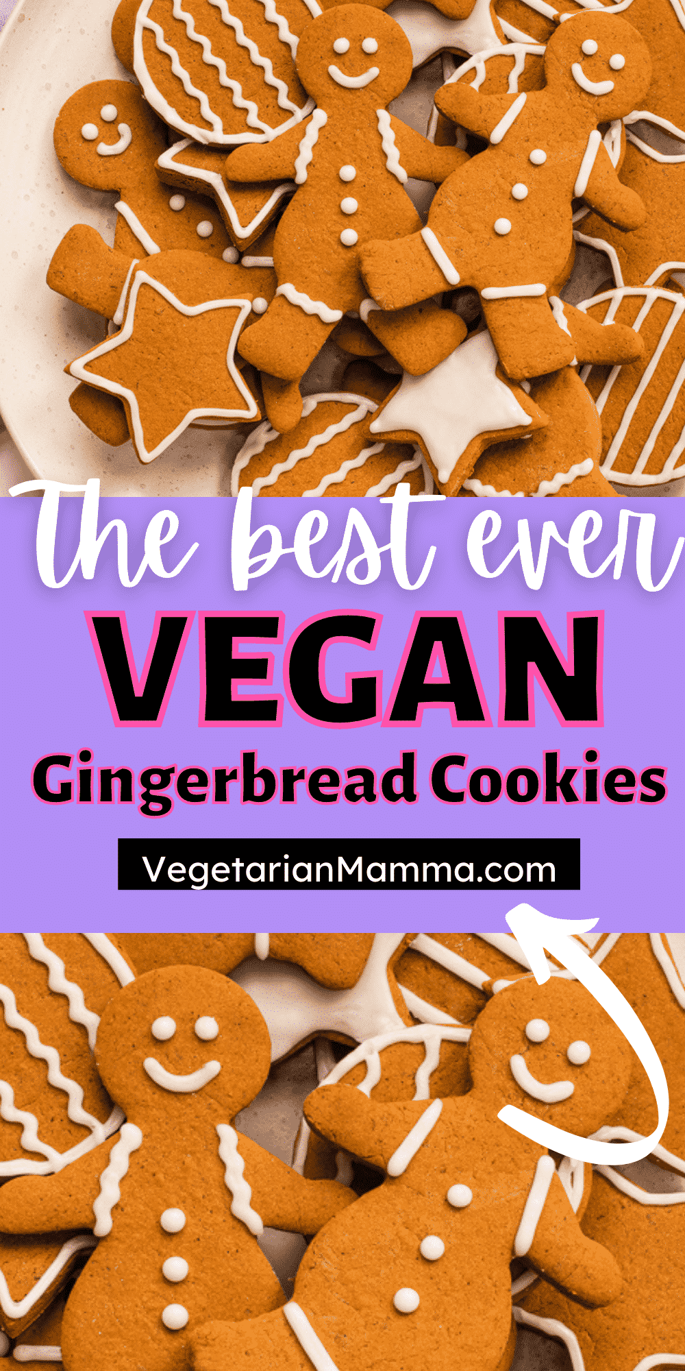 Vegan Gingerbread Cookies are the ultimate Christmas cookies! Decorate them with this homemade vegan icing for the best holiday treat you can make together in just a few hours. #veganbaking #glutenfreecookies