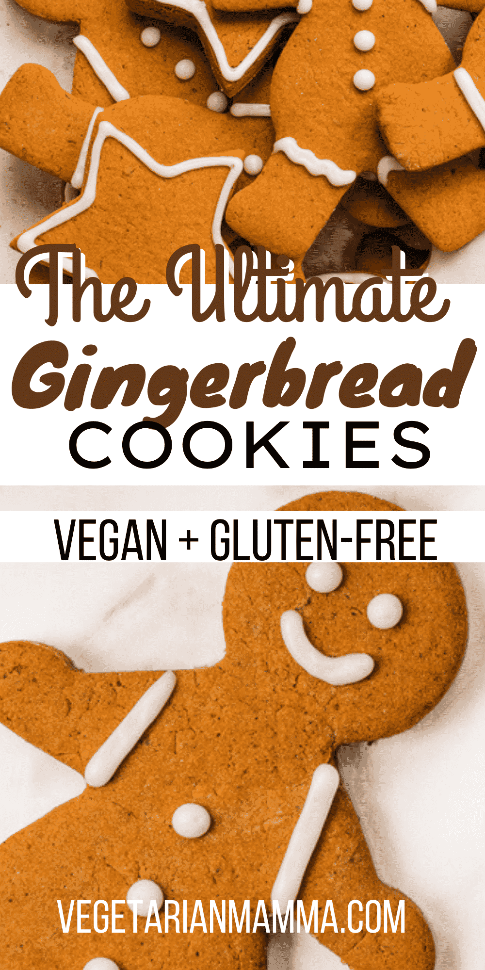 Vegan Gingerbread Cookies are the ultimate Christmas cookies! Decorate them with this homemade vegan icing for the best holiday treat you can make together in just a few hours. #veganbaking #glutenfreecookies