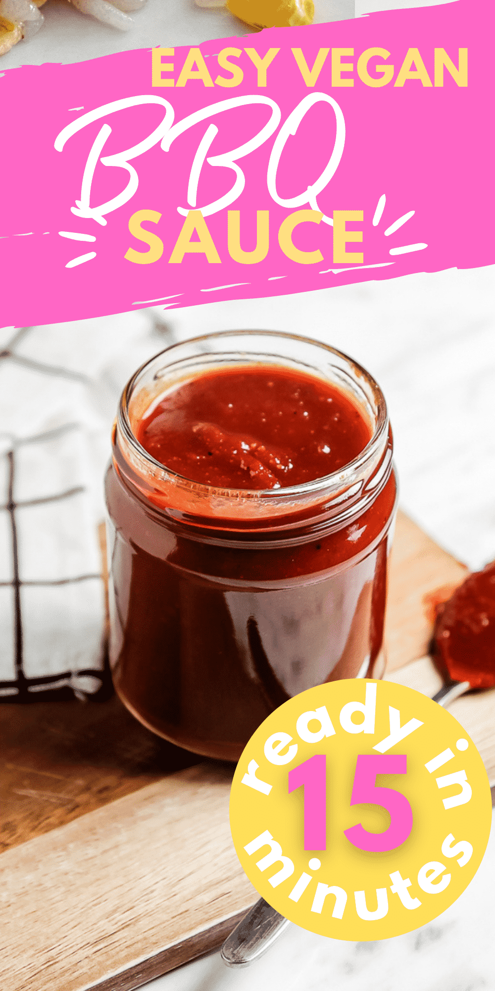 Make your own Vegan BBQ Sauce at home! It's perfectly tangy with a hint of smokiness for the best barbecue sauce you'll ever make. #vegansauce #glutenfreebbqsauce