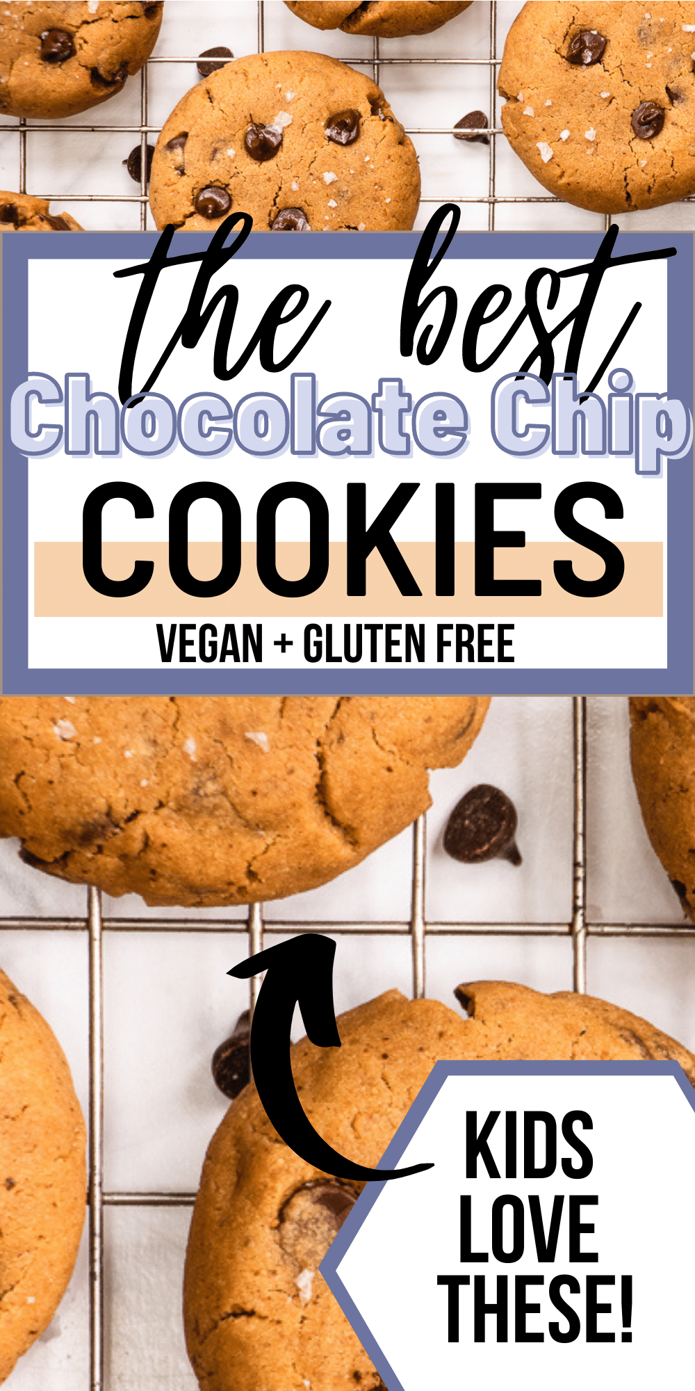 Vegan Peanut Butter Chocolate Chip Cookies are chewy, soft, and packed with chocolate! These are truly the best gluten-free cookies you'll ever make.