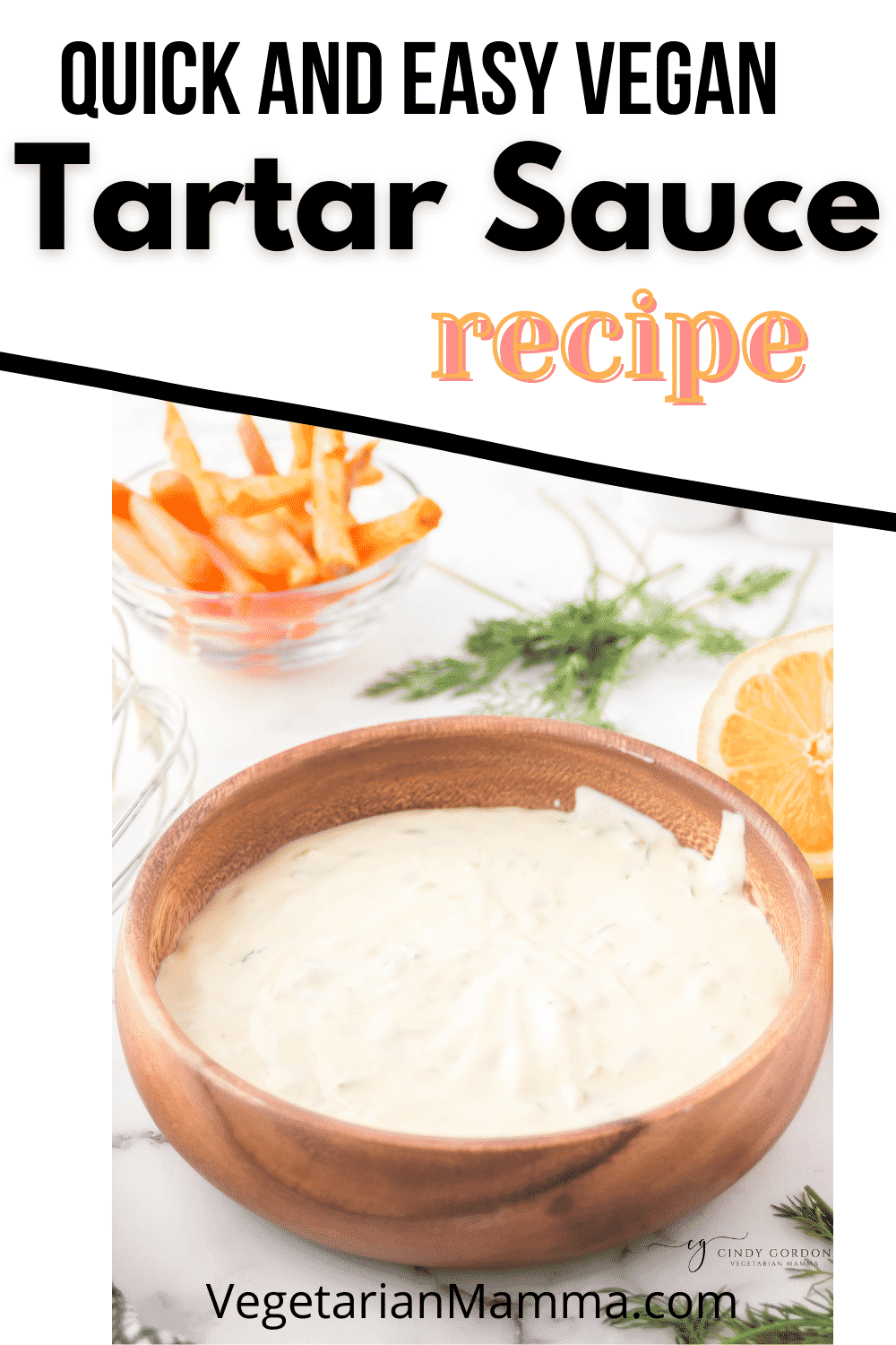 Homemade Vegan tartar sauce is a dairy free, tangy, creamy dip that is so simple to make, you'll never need to shop for expensive vegan sauces again. #vegan #tartarsauce