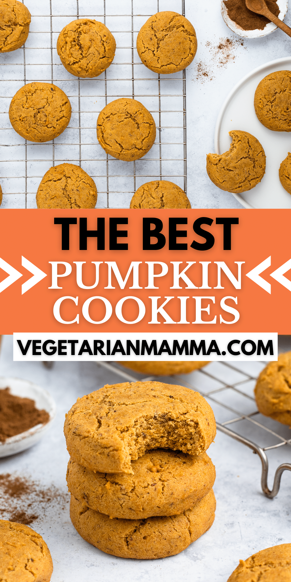 These Vegan Pumpkin Cookies are the perfect easy fall dessert! Creamy pumpkin puree and a delicious pumpkin spice blend make these chewy gluten-free cookies the best of the season.