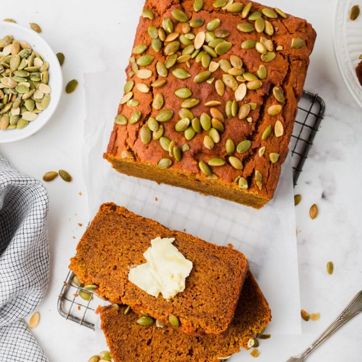 Vegan Pumpkin Bread - Vegetarian Mamma