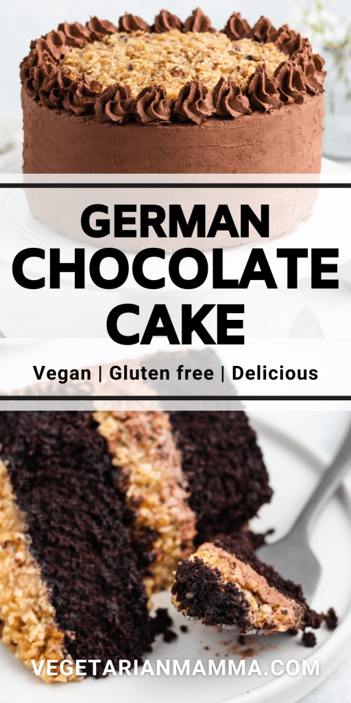 Vegan German Chocolate Cake - Vegetarian Mamma