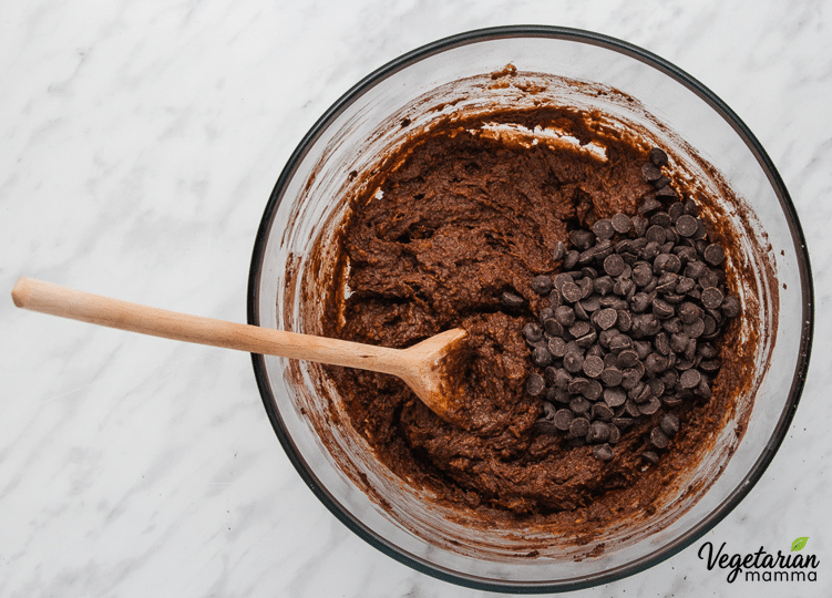 Gently fold in the chocolate chips.