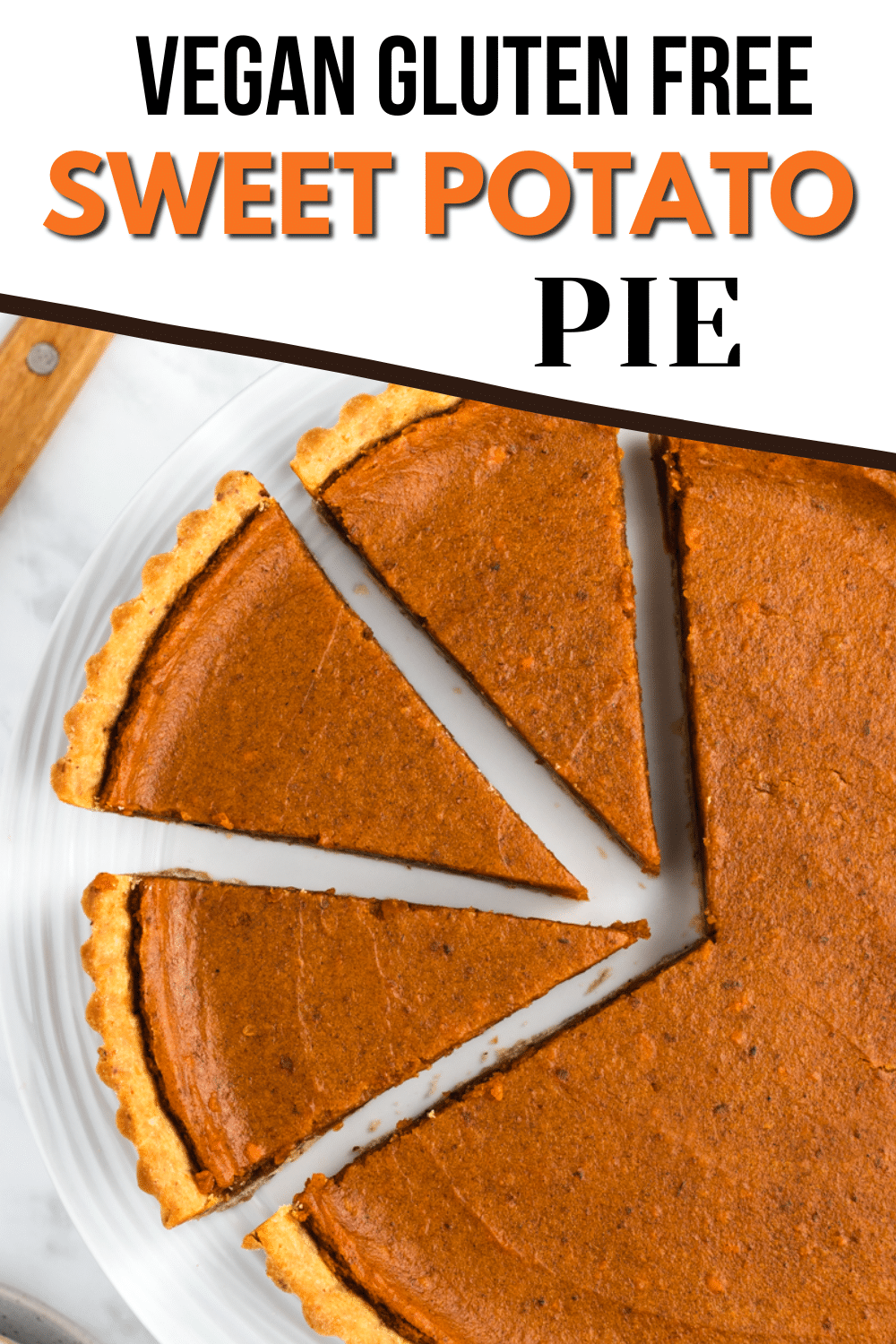 Vegan Sweet Potato Pie is rich, creamy, and packed with fall flavor! This vegan dessert recipe is easy to make and perfect for Thanksgiving dinner.