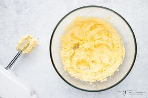 a bowl of creamed butter