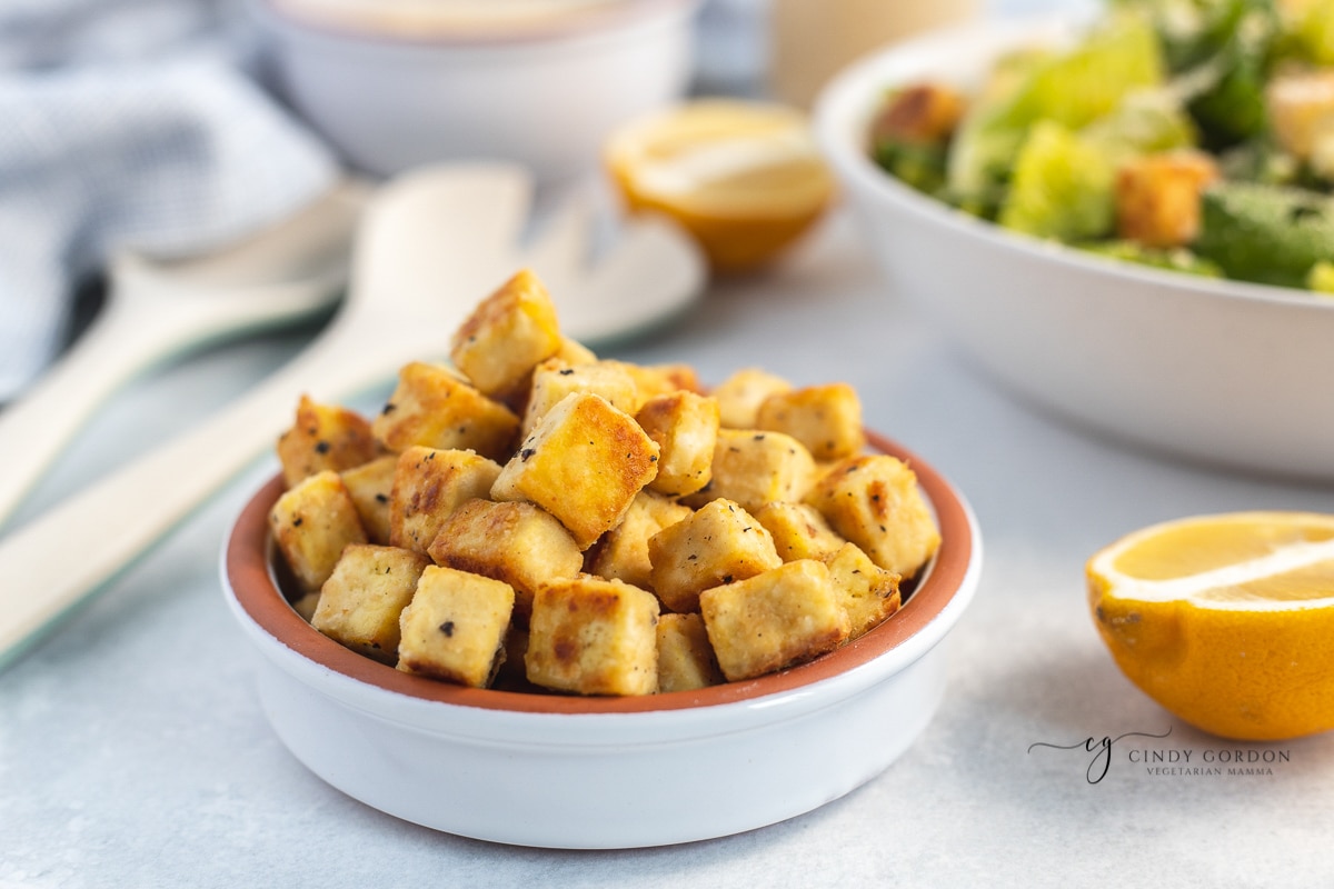 Tofu Croutons Vegetarian Mamma