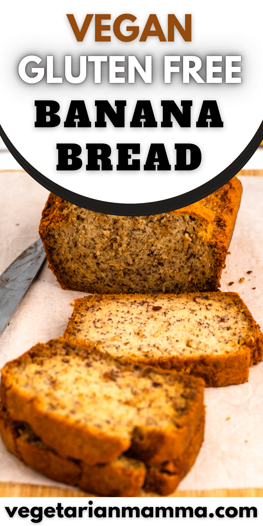 This Vegan Banana Bread is super moist and packed with flavor! Make this gluten-free bread for breakfast, snacks, or even dessert. Perfect for breakfast on-the-go.