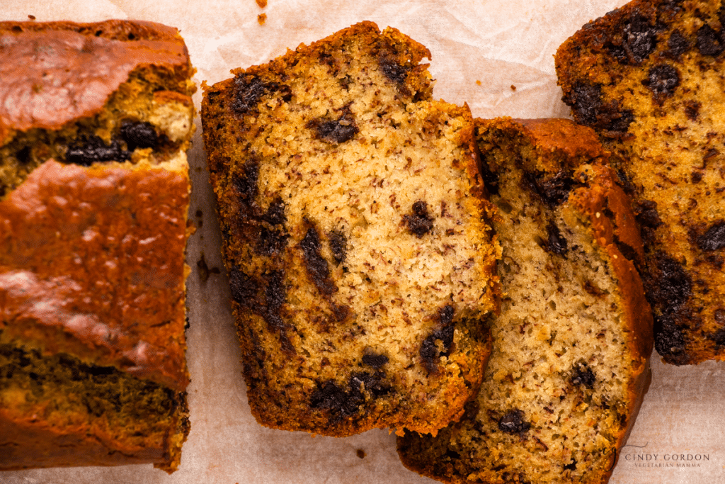 Vegan Chocolate Chip Banana Bread - Vegetarian Mamma