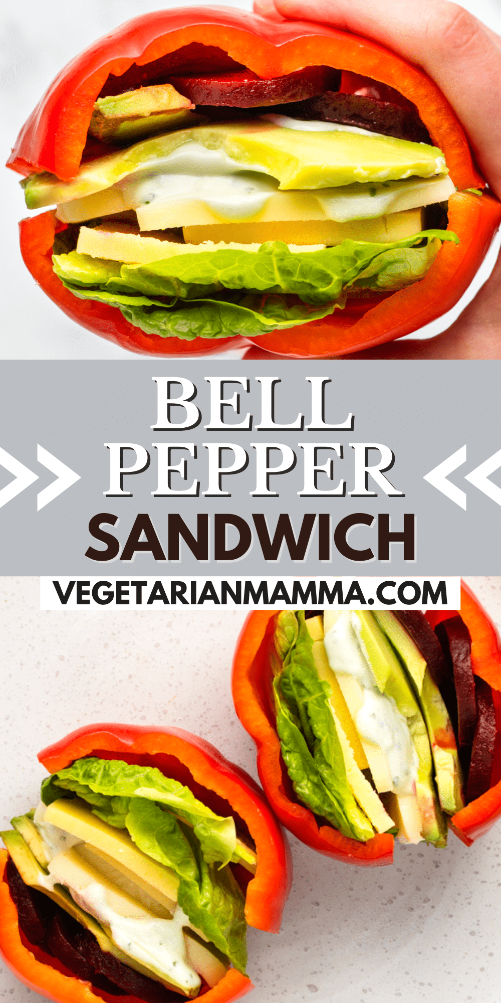 This Bell Pepper Sandwich is a quick and easy low-carb meal that is fun to eat. The Bell Pepper Sandwich was a hit on TikTok and will become a favorite in your kitchen. #bellpeppersandwich #peppersandwich #tiktokfood
