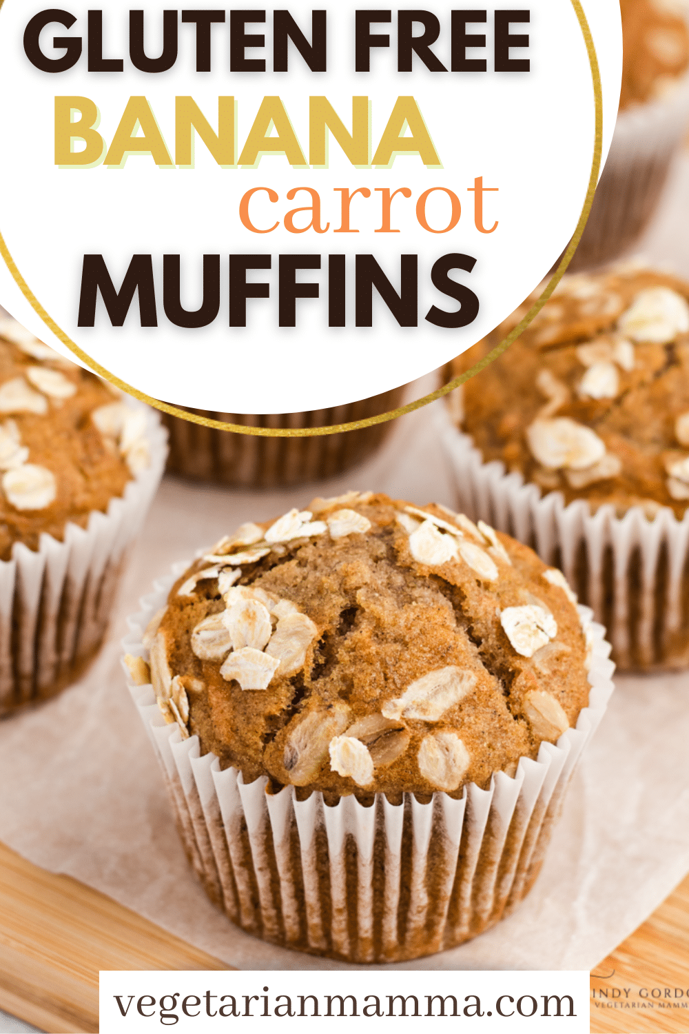 bread and carrot cake! If you love that combo, you will love these light and fluffy Banana Carrot Muffins. #banana #carrot #muffins #glutenfreemuffins #bananacarrotmuffins