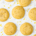 what marble background and yellow cookies