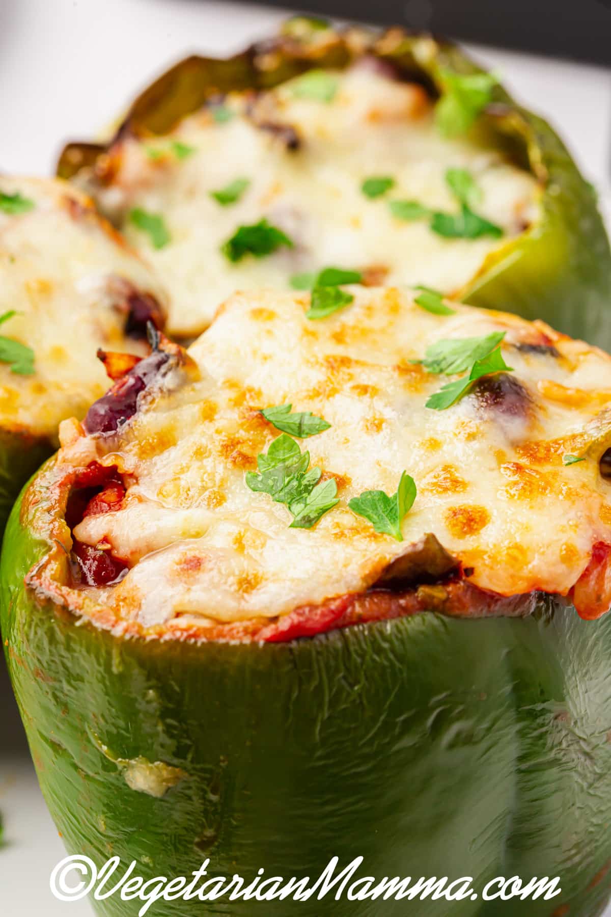 Air Fryer Stuffed Peppers (Vegetarian)