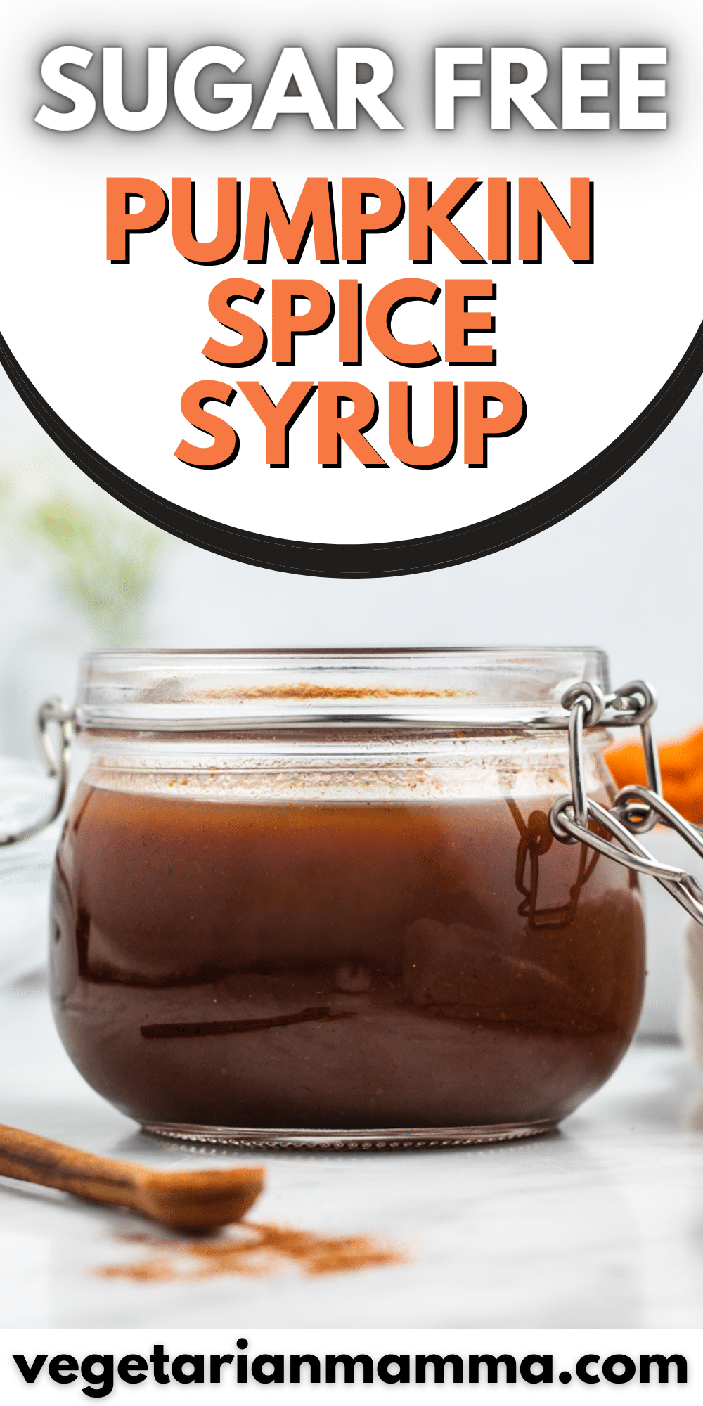 This Sugar Free Pumpkin Spice Syrup is a delicious way to make your favorite coffeehouse drinks at home, with less time, money and effort! | simply syrup | Pumpkin syrup | sugar free