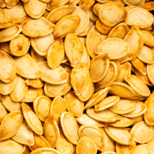 close up view of pumpkin seeds