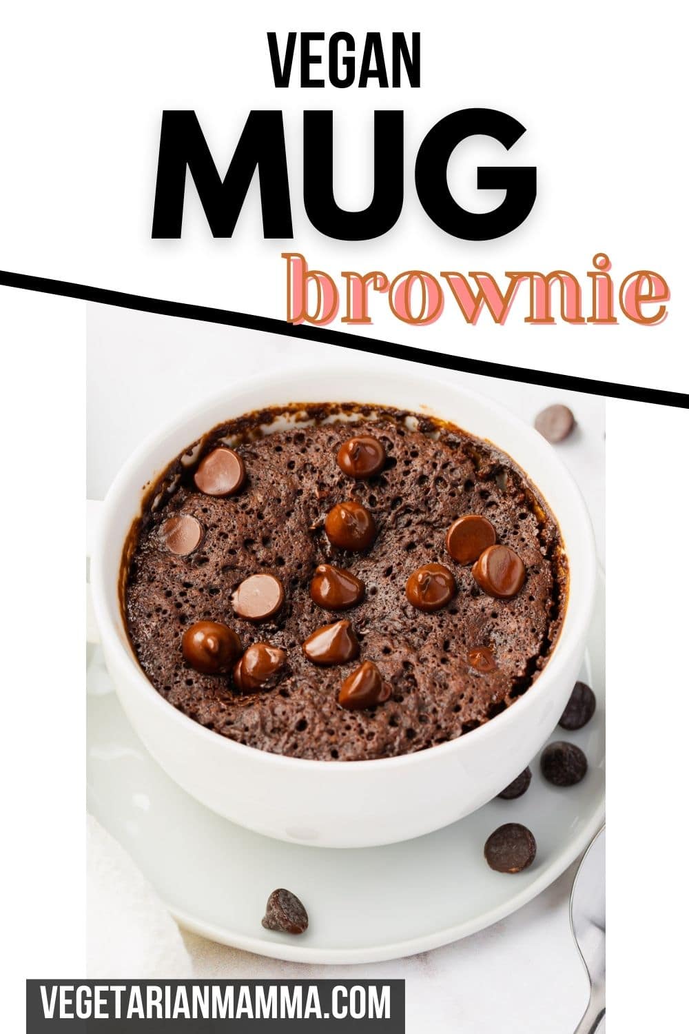 This 5 minute, Vegan Mug Brownie is the easiest and quickest single serve chocolate dessert out there! When the late night cravings hit, try this delicious vegan mug brownie! Oh and it is gluten free as well! | vegan chocolate cake | vegan mug cake | gluten free mug cake