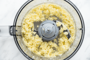 diced onions in a food processor