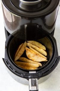uncooked potato wedges in air fryer