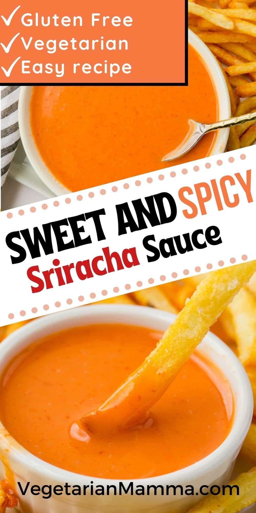 This Sweet and Spicy Sriracha Sauce is perfectly blended to bring you HEAT, SWEET and plenty of FLAVOR! This copycat recipe is great for topping sandwiches and dipping for fries! | sweet and spicy sriracha sauce | chick fil a sauce