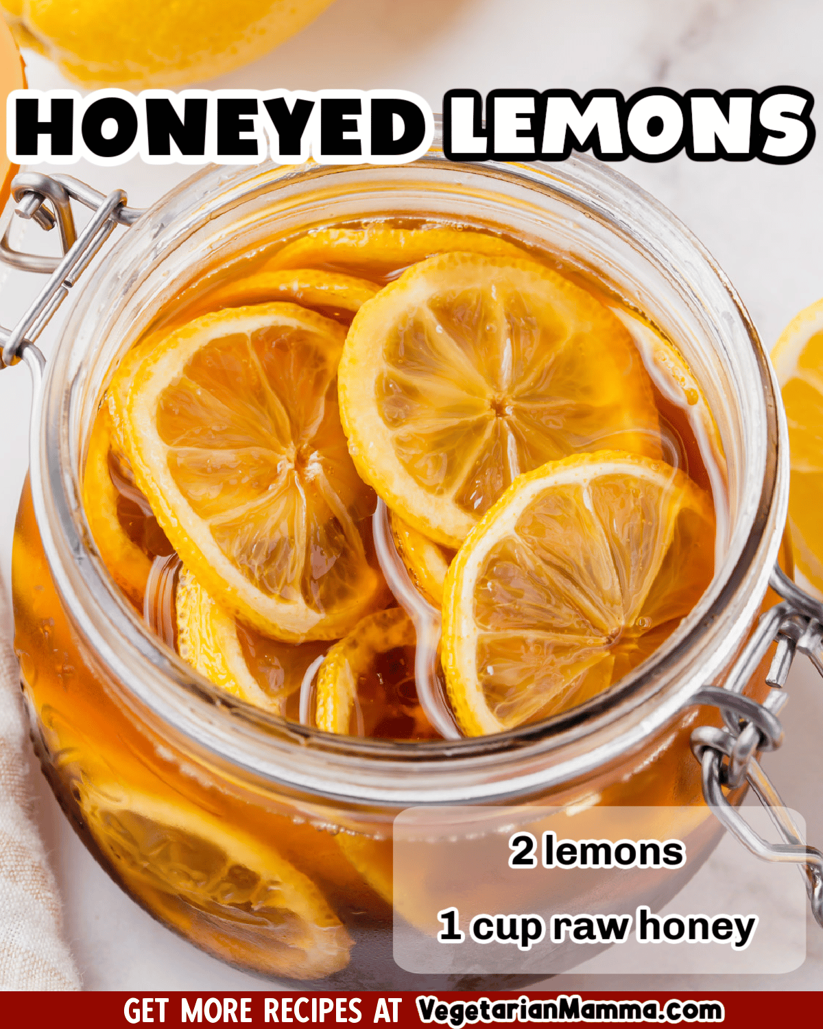 Honeyed Lemons is the perfect combination of sweet and tangy. This minimal effort recipe yields delicious lemons and honey! | lemons with honey