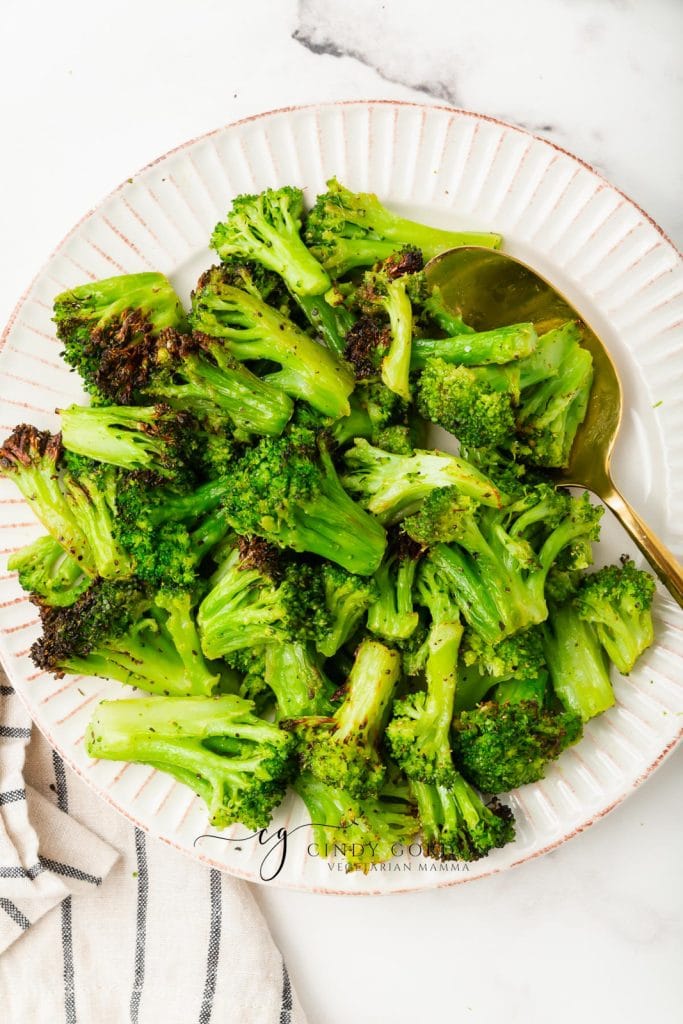 Air Fryer Frozen Broccoli - Vegetarian Mamma