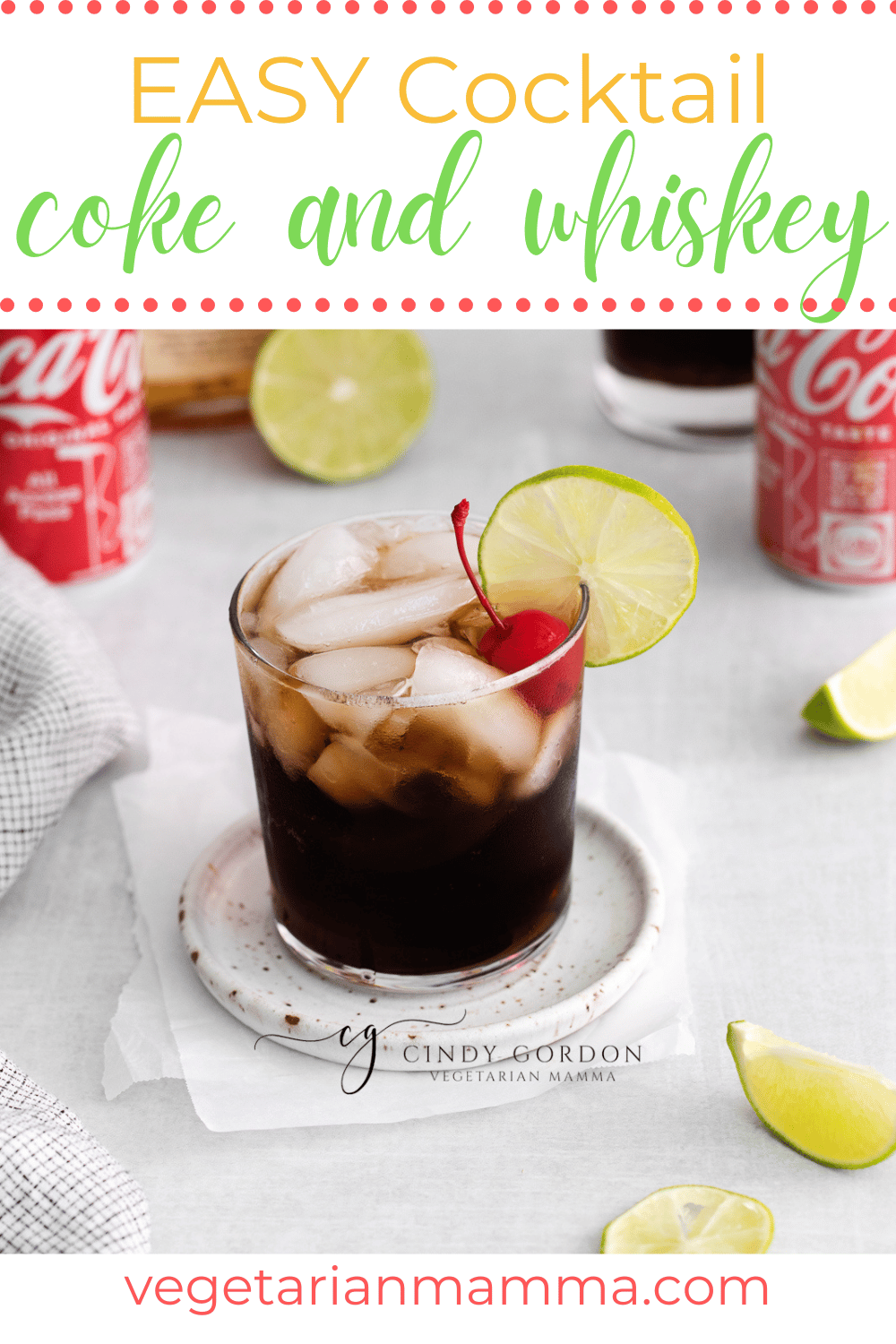 When it comes to cocktails, it doesn’t get more classic or more simple than this two-ingredient Coke and Whiskey! It’s sweet, bubbly, and with just a bit of spice.