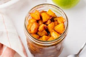 a small jar of apple compote