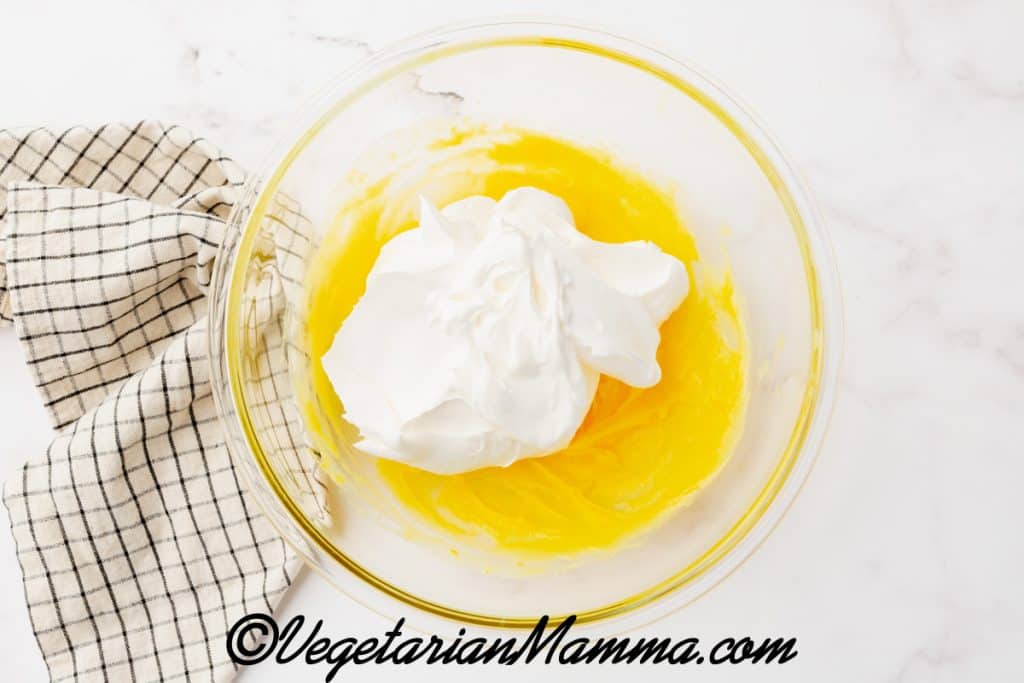 cool whip on top of the pudding mix