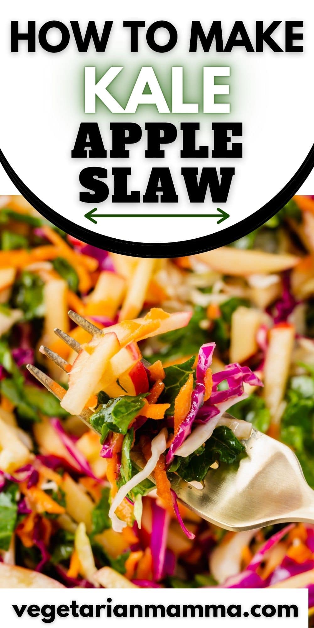 Kale Apple Slaw is a healthy, crunchy and flavorful side dish with the most delicious homemade dressing. It's easy to make and everyone loves it!
