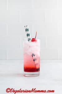 Optional: garnish with a cherry. Enjoy immediately.