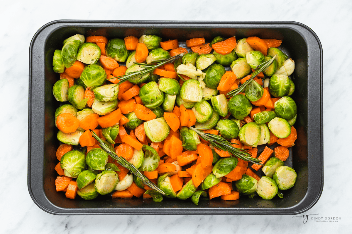 Roasted Brussel Sprouts and Carrots Vegetarian Mamma