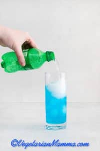 Top each one with enough lemon-lime soda to fill the glass.