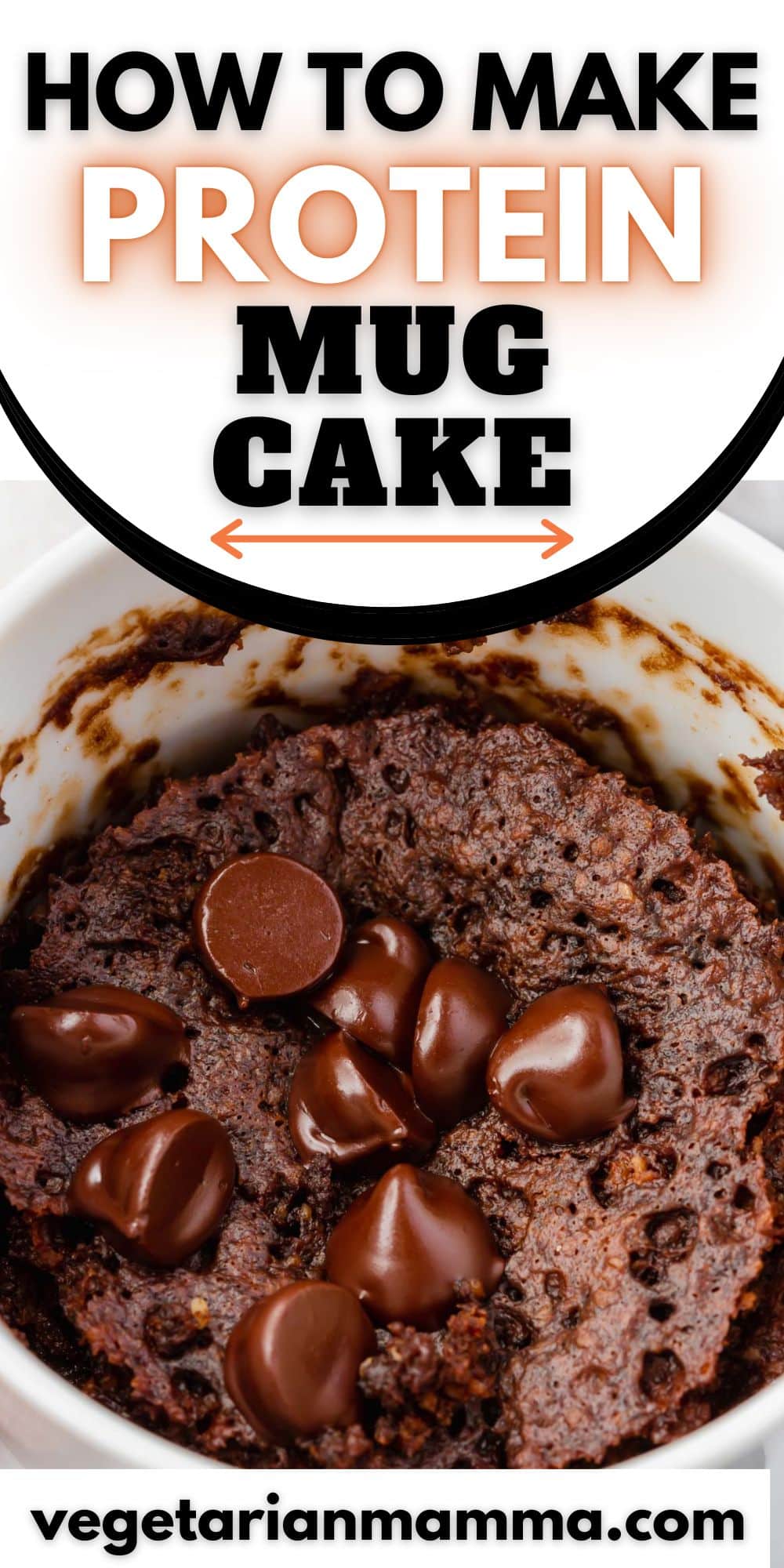 A decadent chocolate cake for one bakes up spongy and light in the microwave! This tasty high-protein mug cake is the perfect splurge.