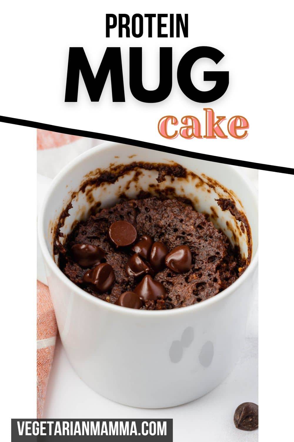 A decadent chocolate cake for one bakes up spongy and light in the microwave! This tasty high-protein mug cake is the perfect splurge.