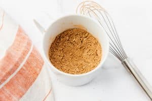 dry ingredients for protein mug cake.