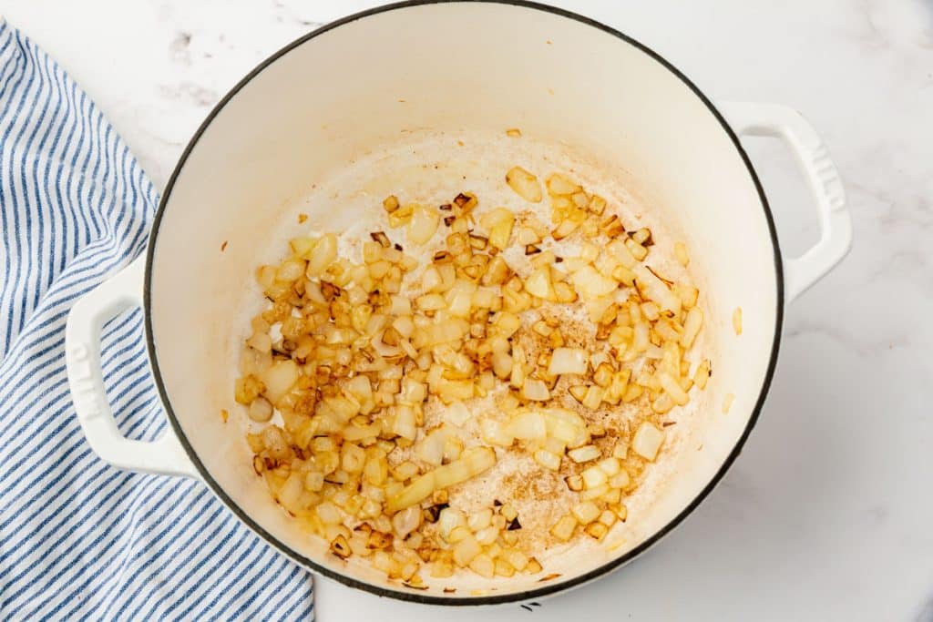 onions that have been cooked until they are lightly caramelized.