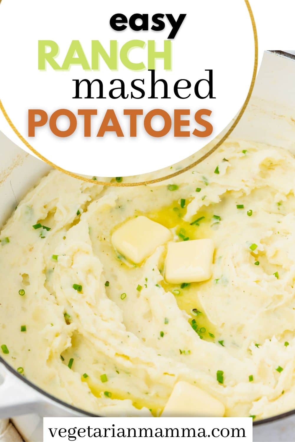 Rich, creamy, and buttery Ranch Mashed Potatoes are perfectly seasoned with the help of prepared ranch seasoning!