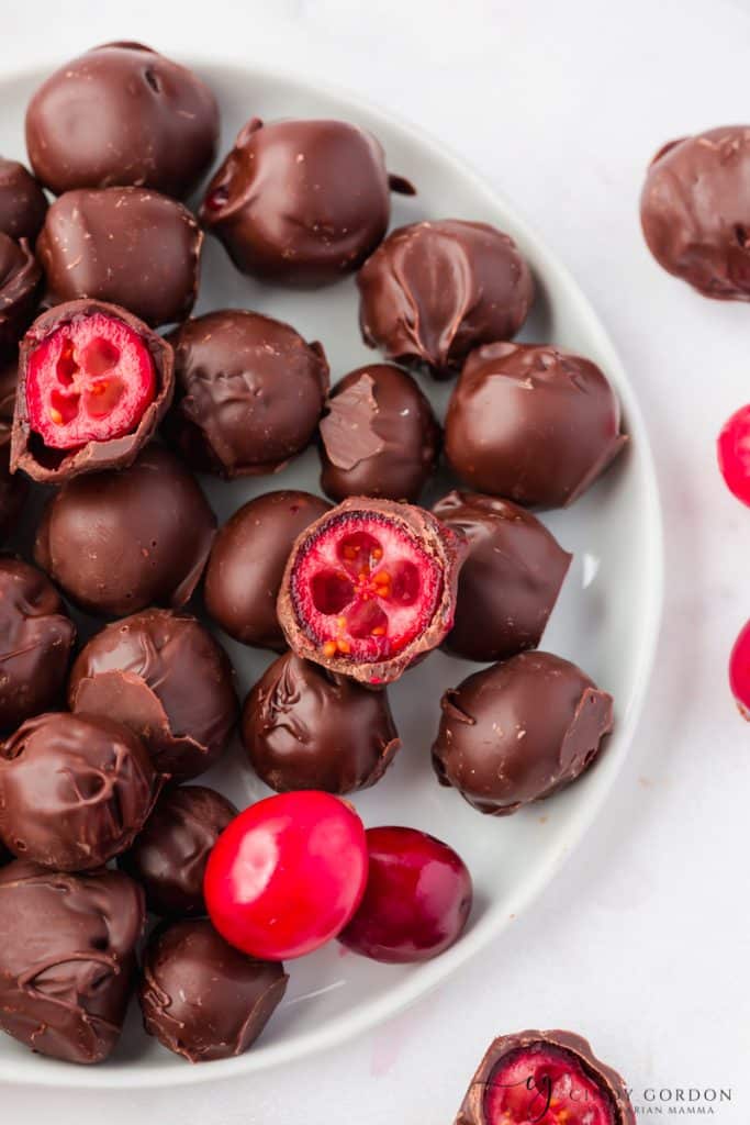 Chocolate Covered Cranberries Vegetarian Mamma