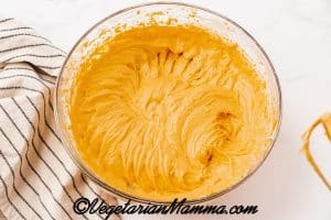 Chilled pumpkin cream cheese mixture.