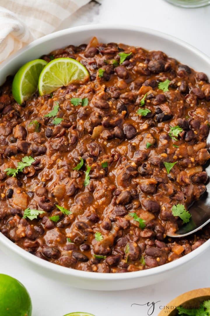 Seasoned Black Beans - Vegetarian Mamma