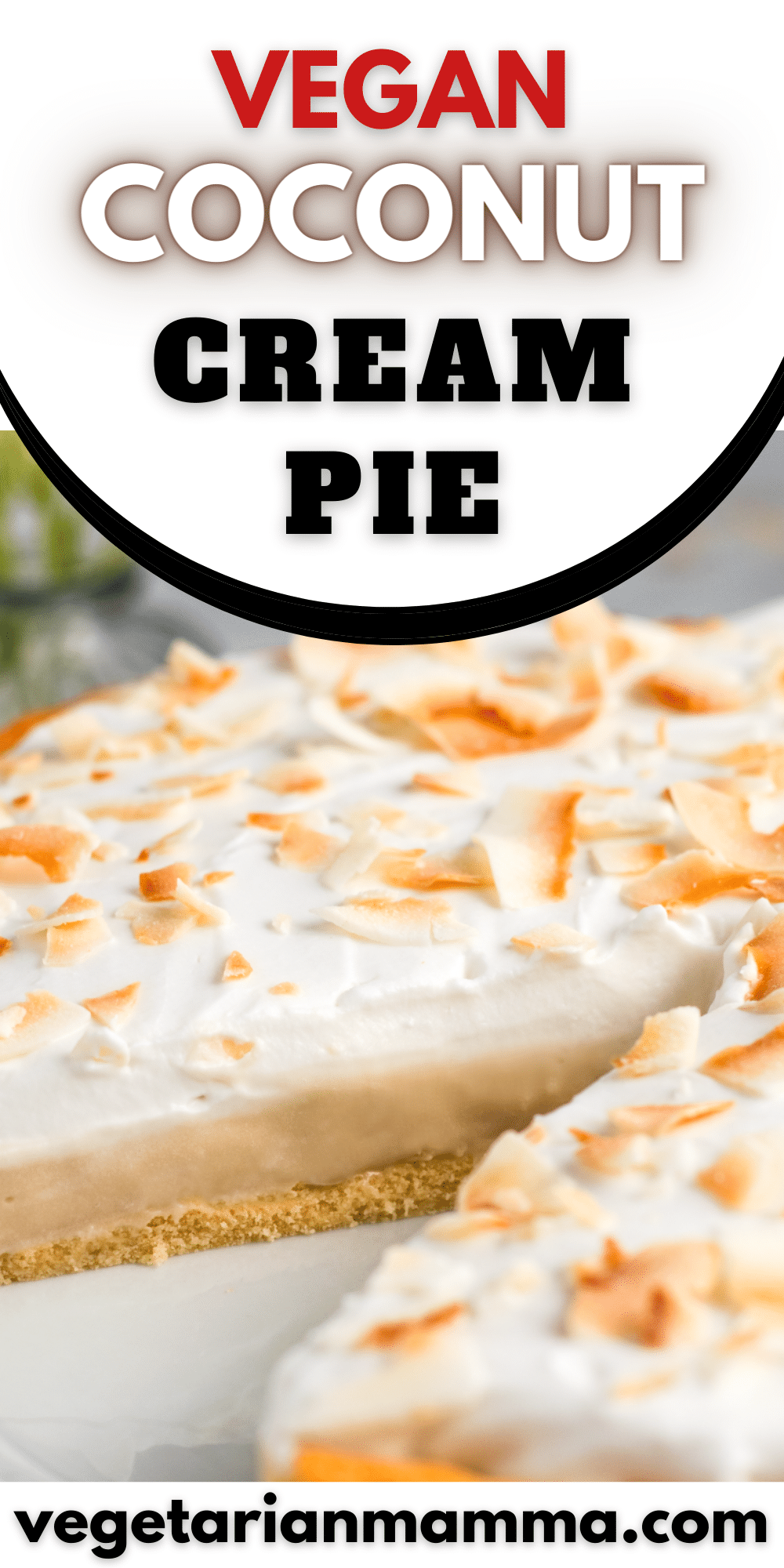 This simple recipe for Vegan Coconut Cream Pie has so much delicious. sweet, coconut flavor! You'll love how easy it is to make a vegan cream pie with canned coconut milk and coconut cream.
