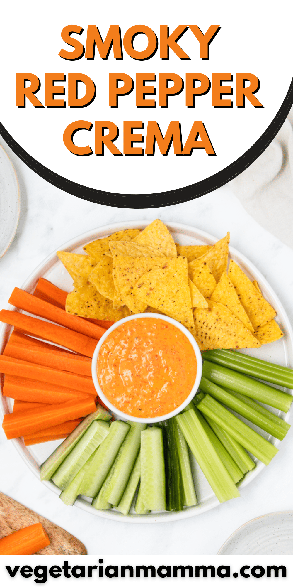 Smoky Red Pepper Crema is a rich and creamy, versatile sauce that fits in perfectly with all of your favorite dishes!