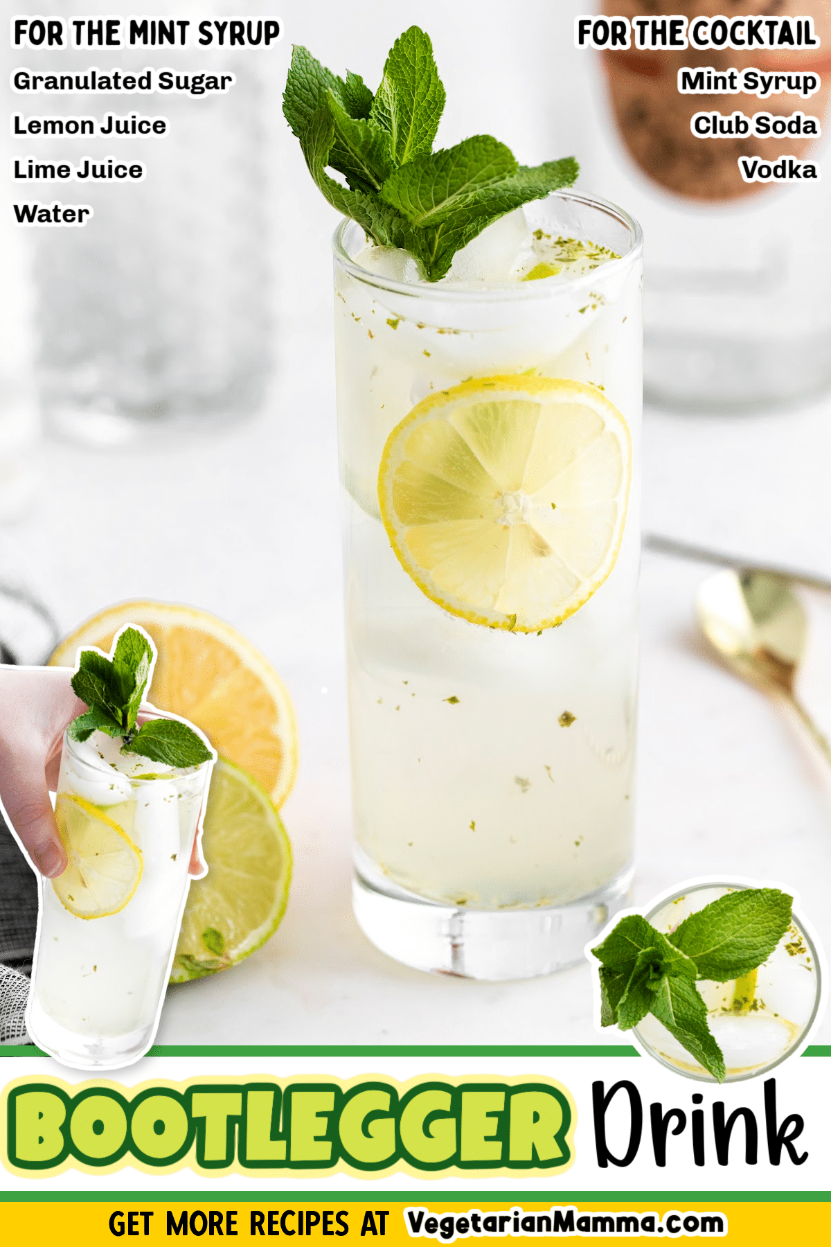 The Bootlegger drink was made famous in Minnesota! One sip and you will quickly fall in love with this minty-lemon-lime combination!