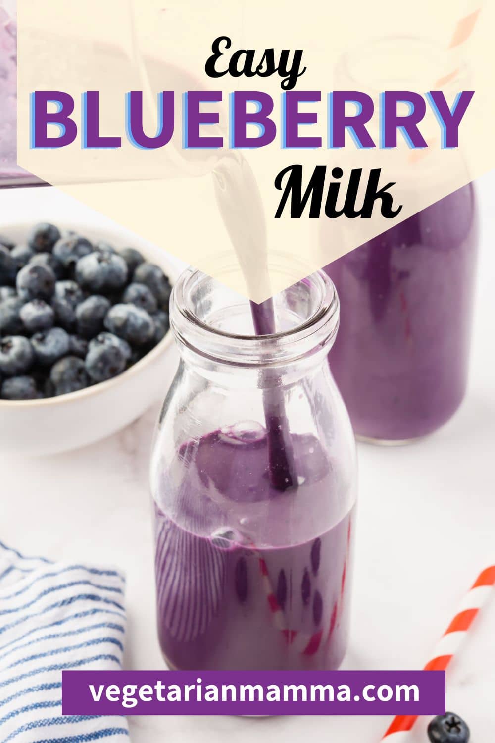 Making homemade blueberry milk is so easy, and such a deliciously creamy, fruity treat! Learn how to make blueberry milk at home with just 4 simple, fresh ingredients.