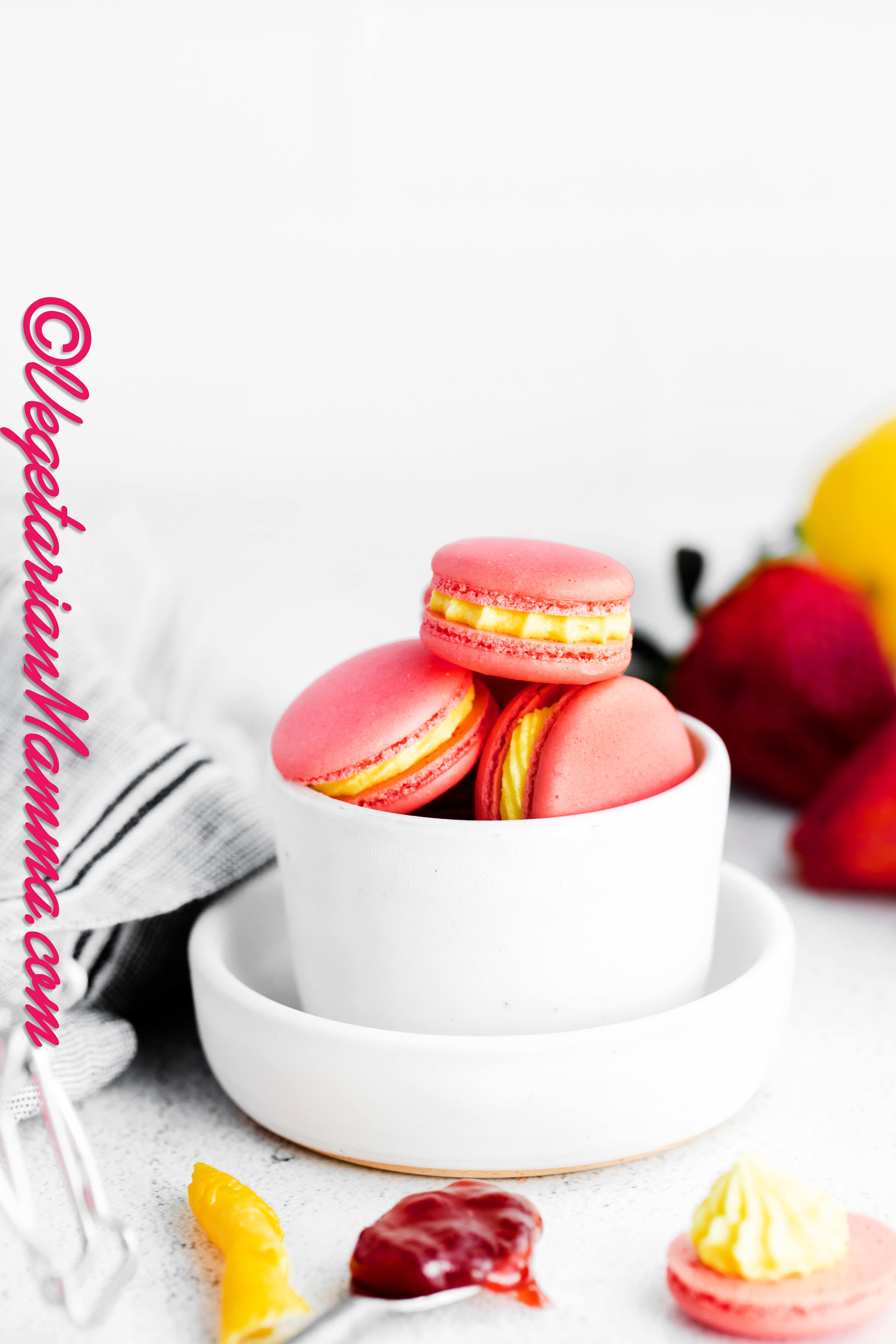 Strawberry Macarons