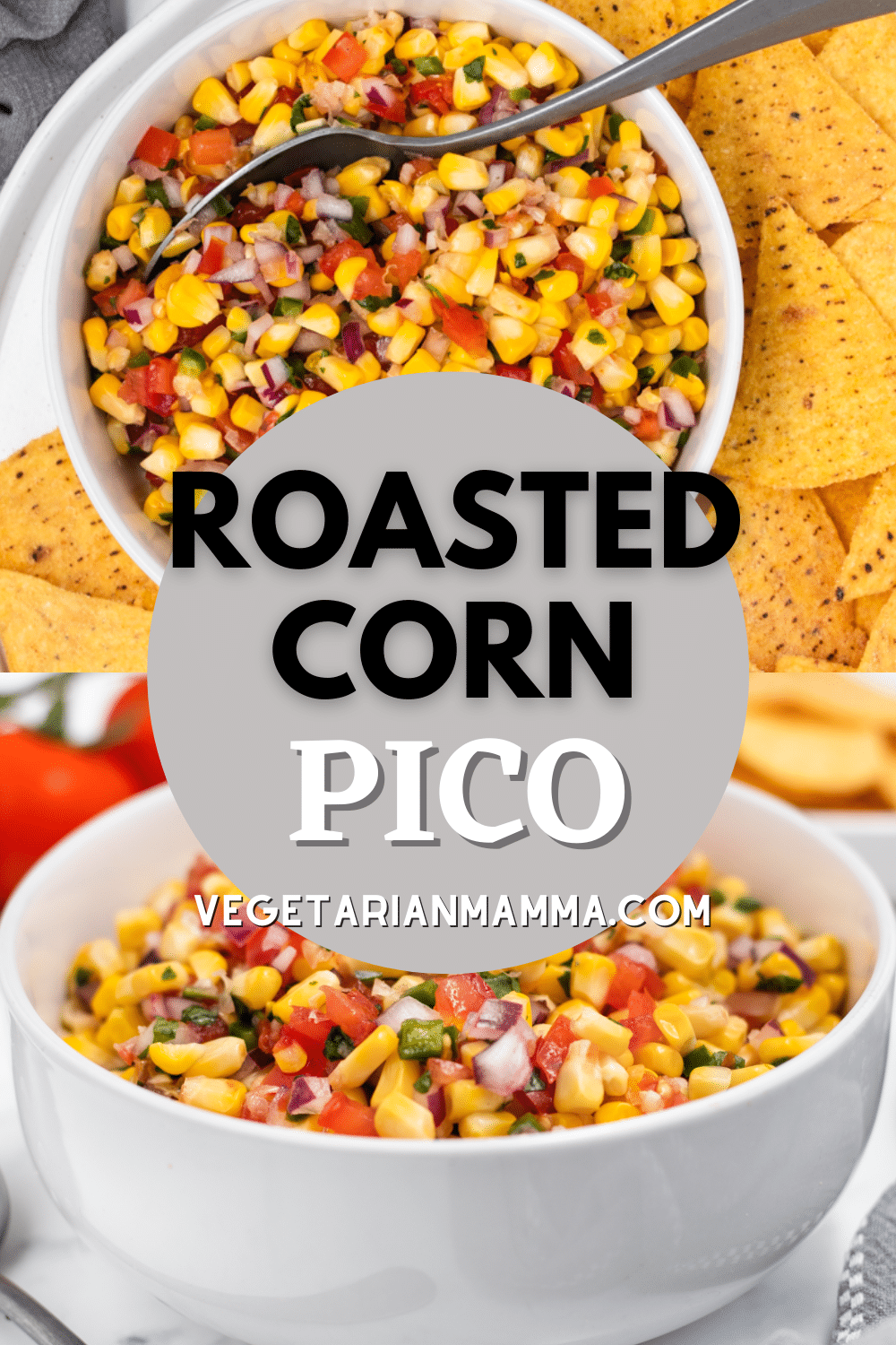 This easy recipe for Roasted Corn Pico is fresh, tasty, and even better than you can get at a restaurant! Corn pico is sweet, spicy, and perfect for tacos and salads.