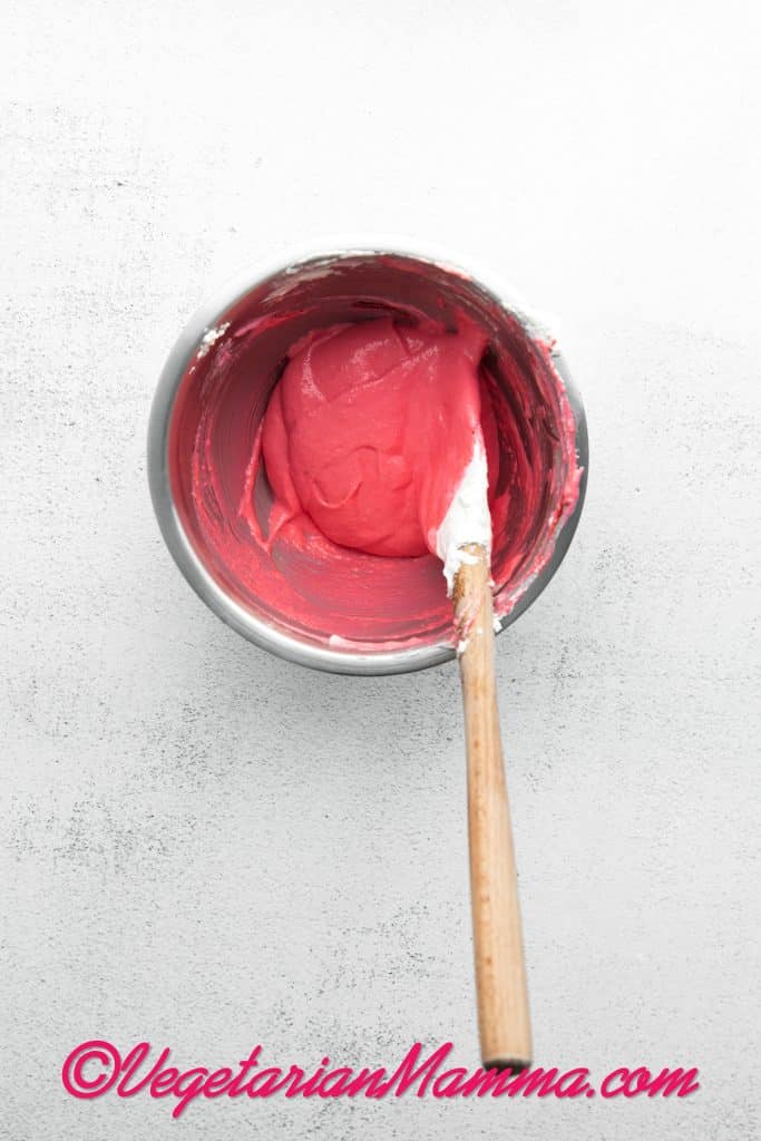 food coloring added to mixture