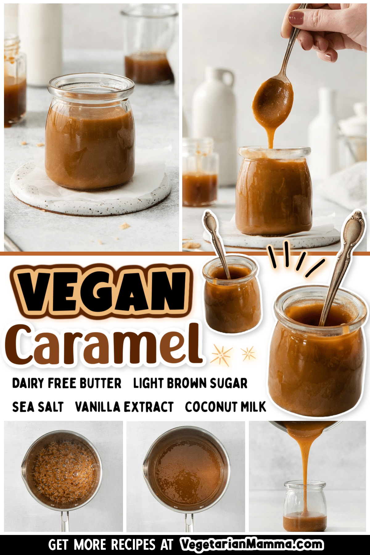 Vegan Caramel Sauce is a no-fuss, dairy free, and deliciously thick recipe that is perfect for pouring over ice cream, making vegan desserts, or sweetening your coffee!
